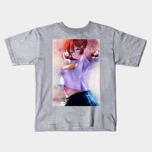 Emma Verde Anime Watercolor Kids T-Shirt